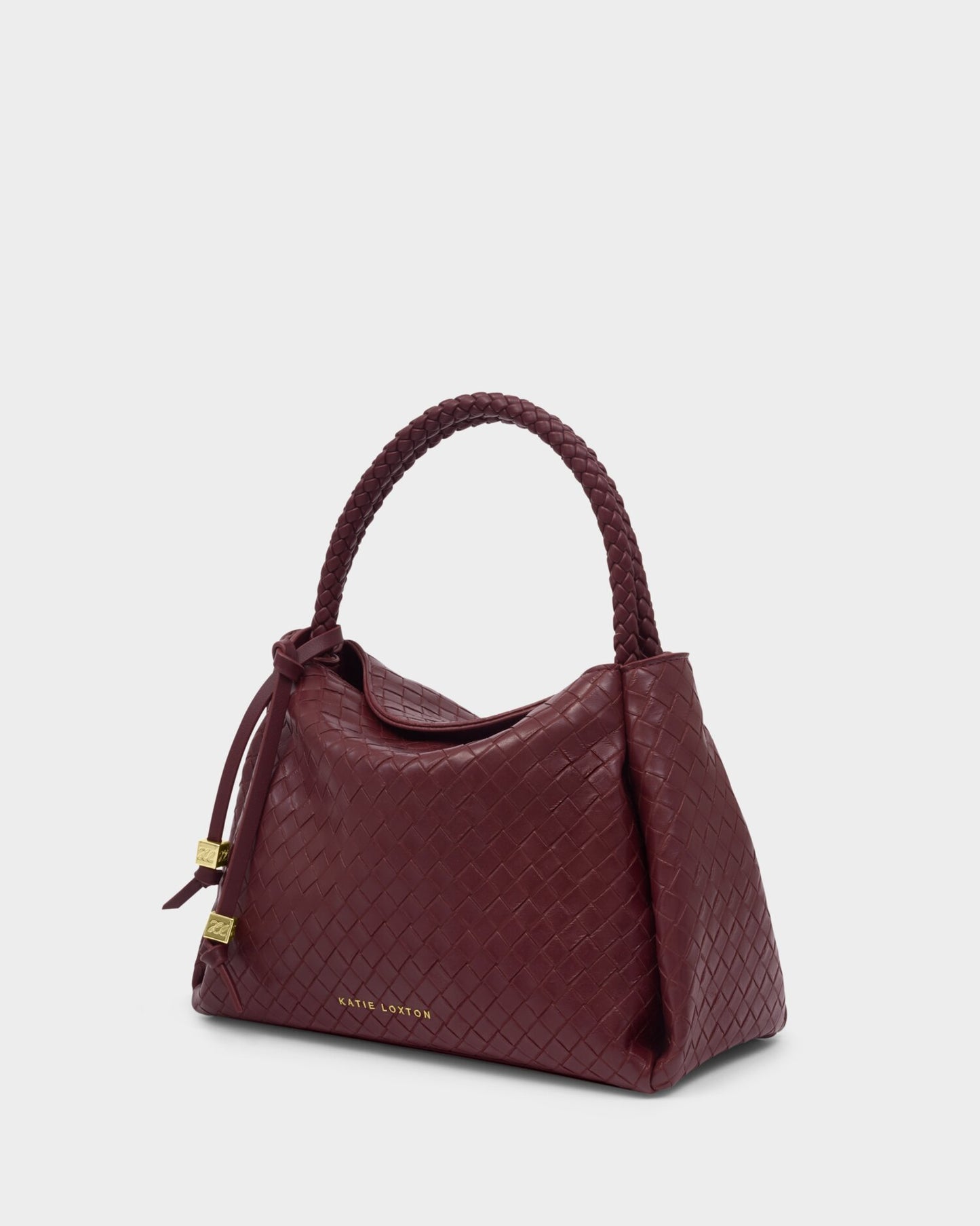 Nova Woven Texture Top Handle Bag in Cherry