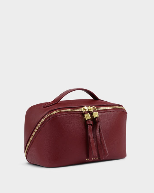 Soho Medium Make up/Wash Bag in Cherry