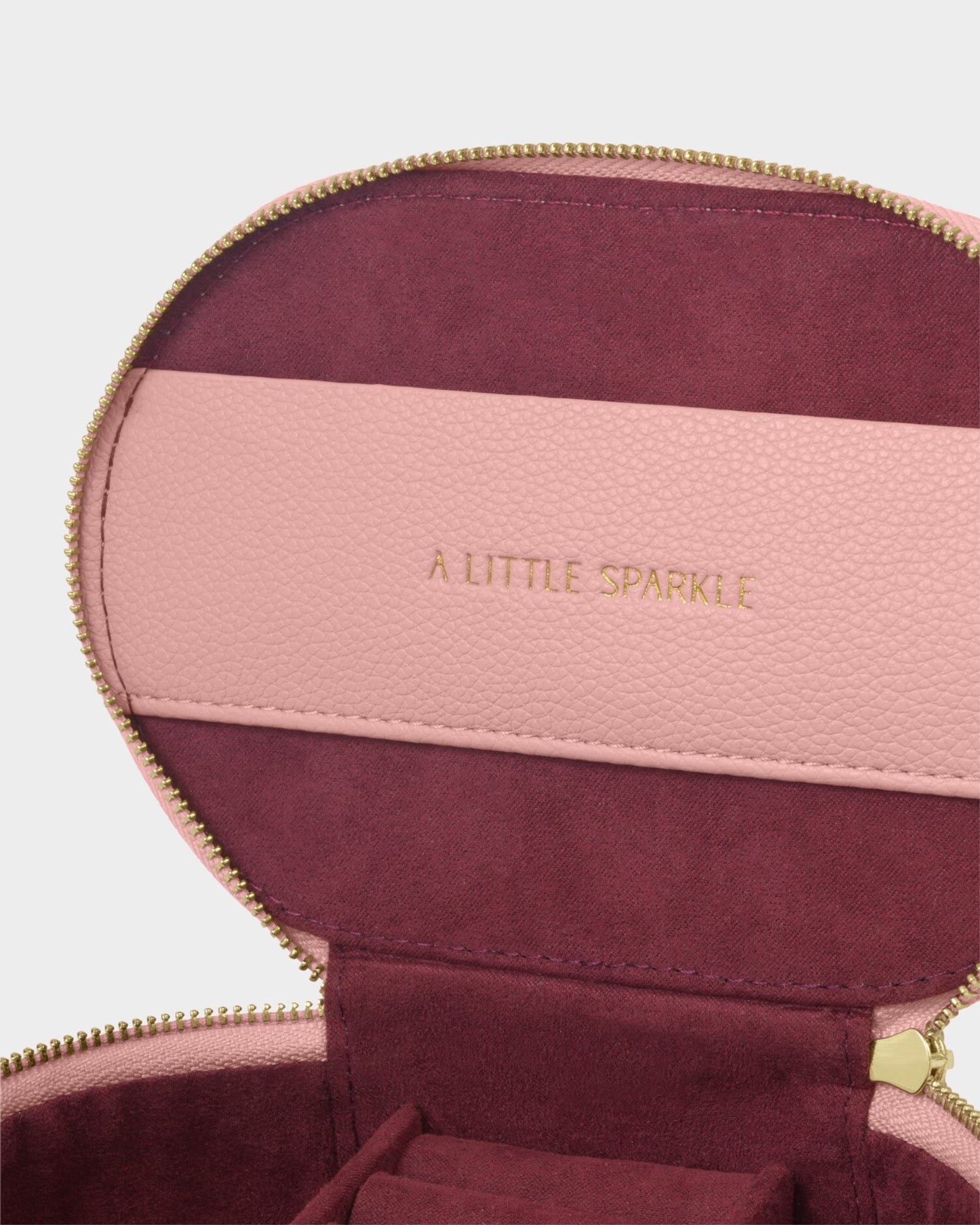 Oval Jewellery Box in Deep Rose