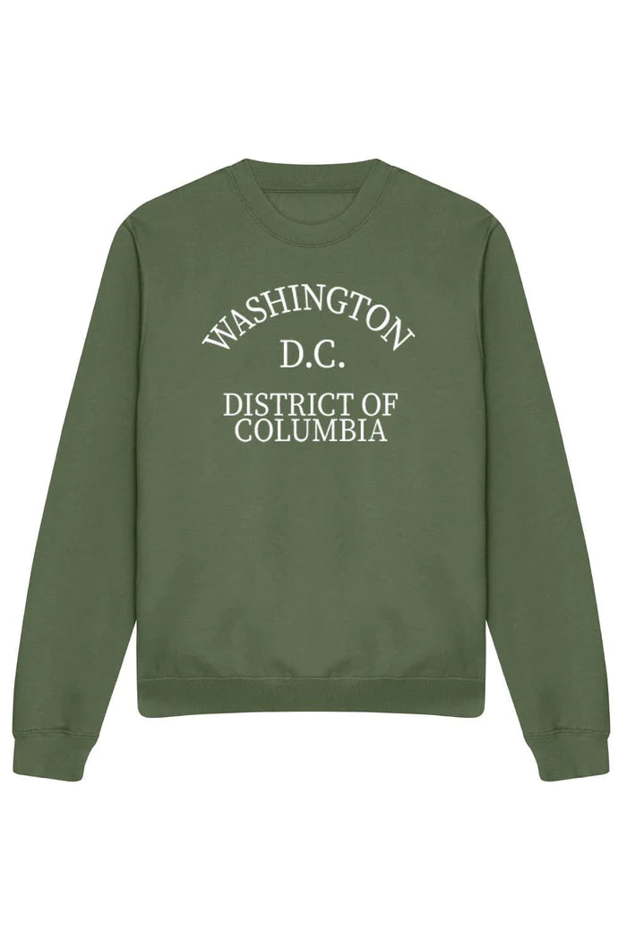 Washington DC Sweatshirt in Earthy Green