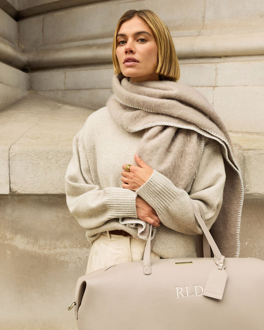 Whipstitch Scarf in Taupe