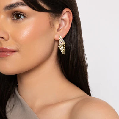 Adelina AB Crystal Gold Drop Earrings
