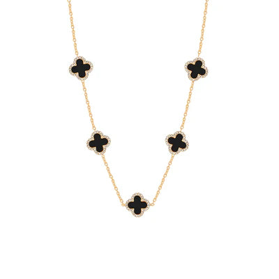 Estella Black Resin Necklace