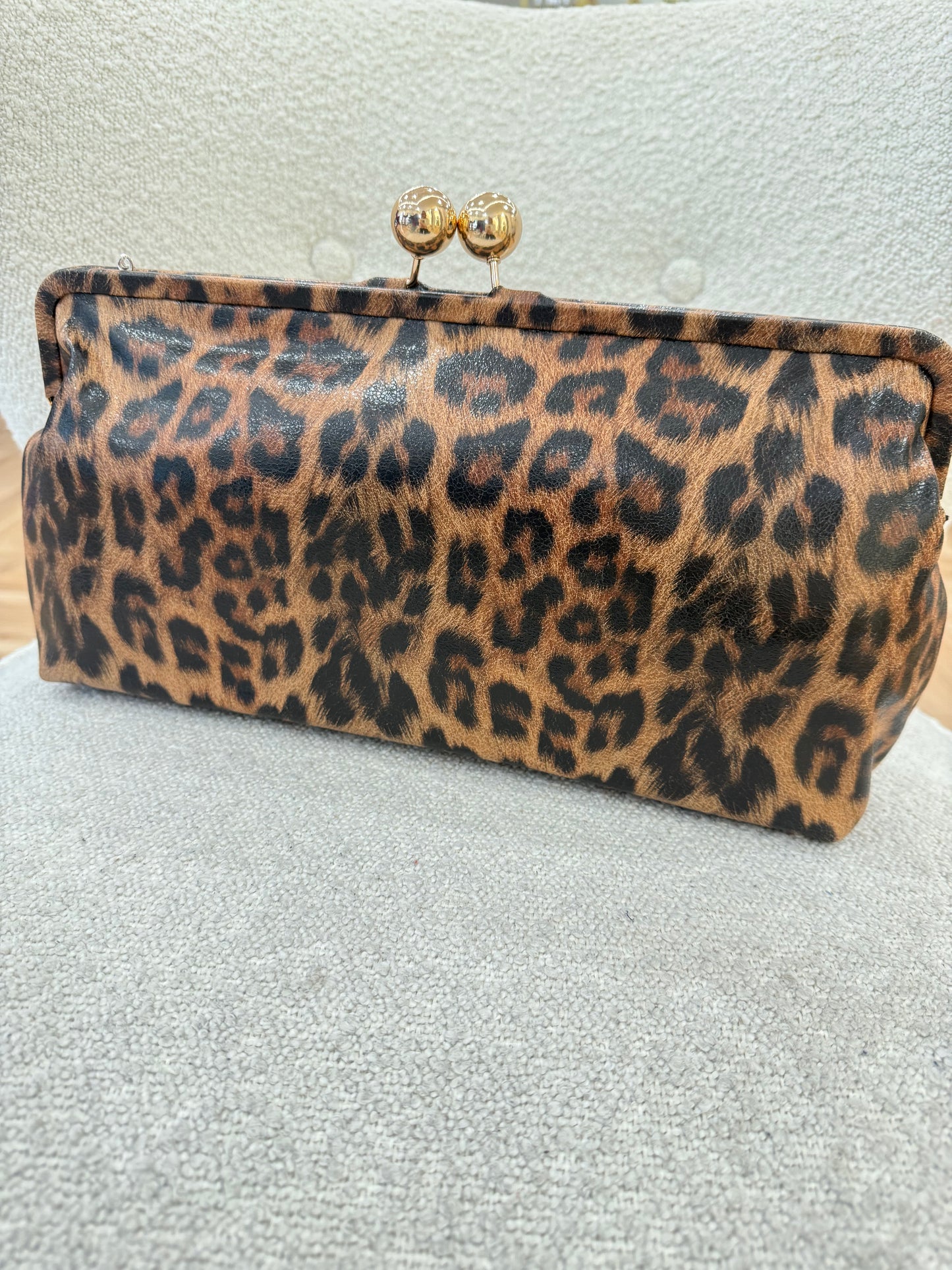 Leopard Print Clutch Bag