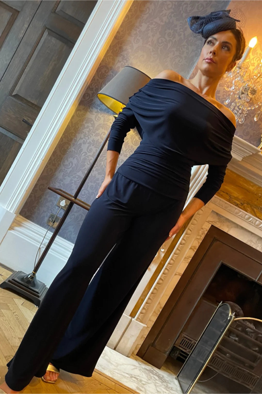 Carbon Long Sleeve Jumpsuit in Navy