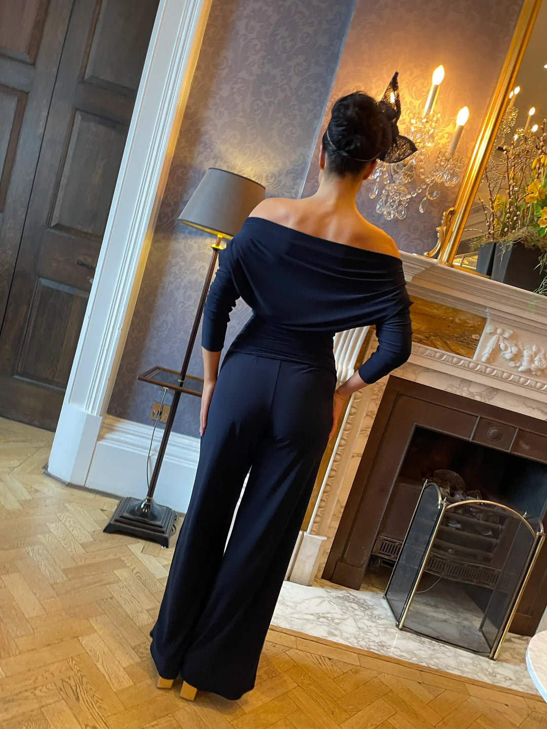 Carbon Long Sleeve Jumpsuit in Navy