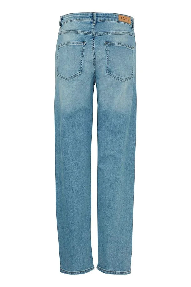 Ichi Ihtwiggy Straight Long Jeans in Light Blue