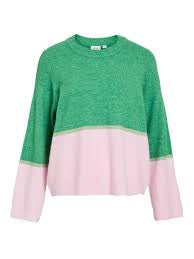 Vibonnie Knit Jumper in Green/Pink