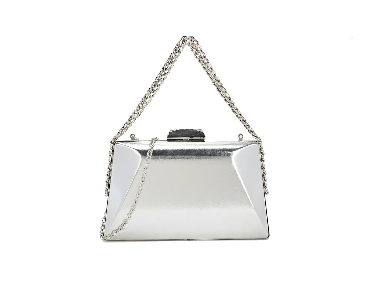 Thea Clutch Handbag in Silver