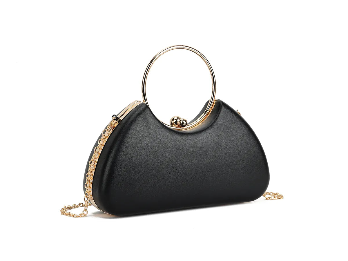 Rea Black Clutch Handbag