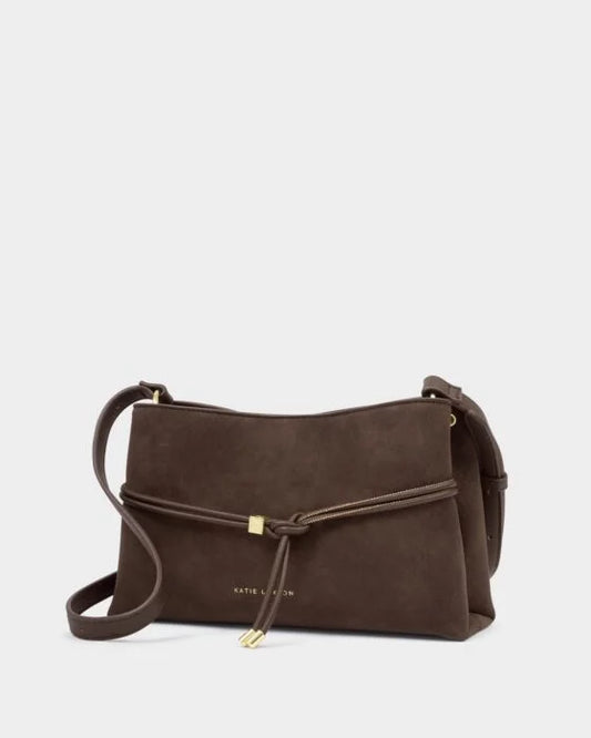 Lori Suedette Crossbody Bag in Chocolate