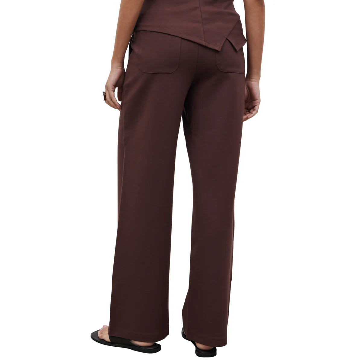 Marni Straight Leg Jersey Trousers in Brown