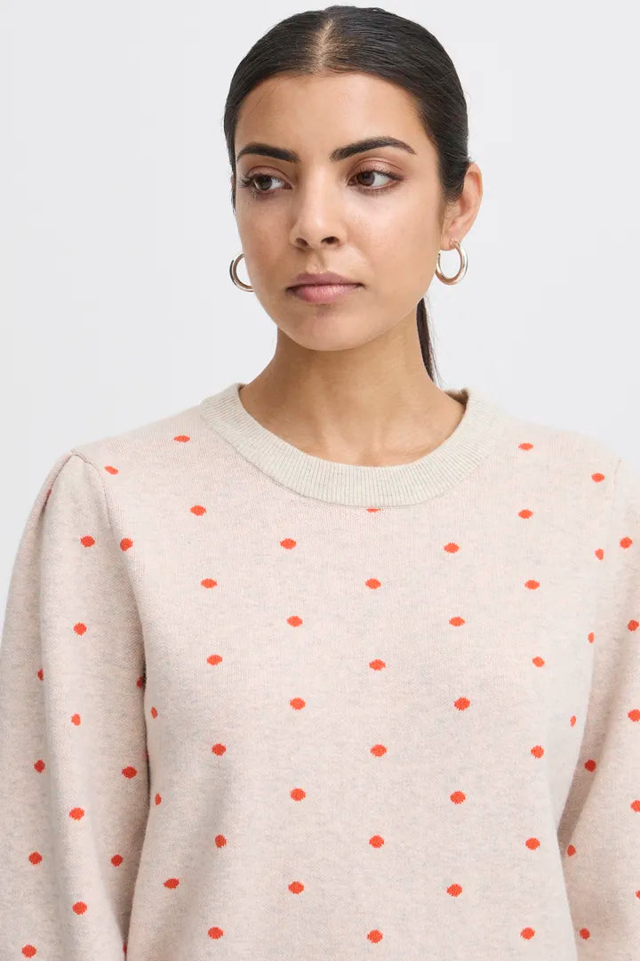 Ihbrielle Knit Pullover in Oatmeal