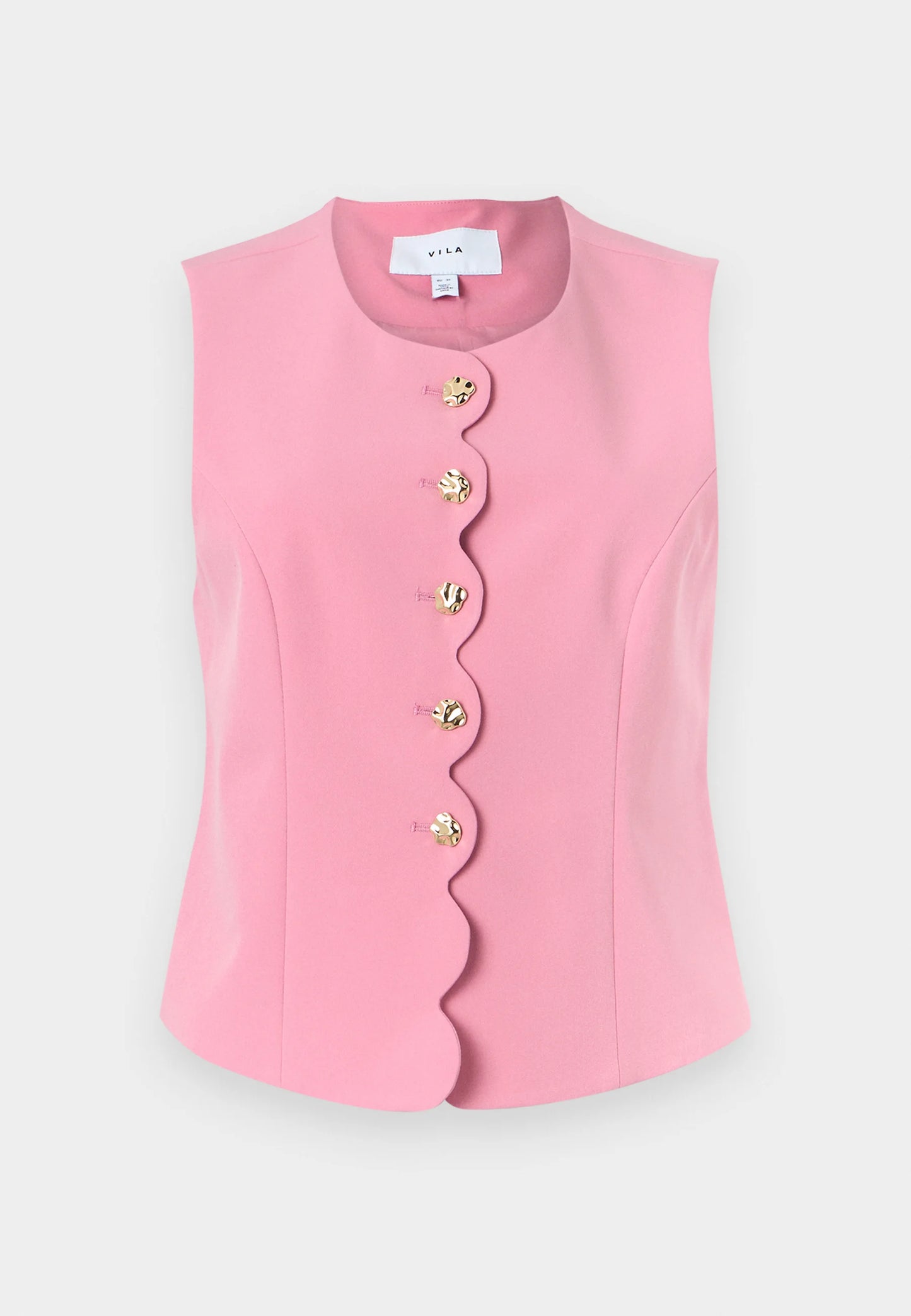 Viiris Waistcoat in Sea Pink