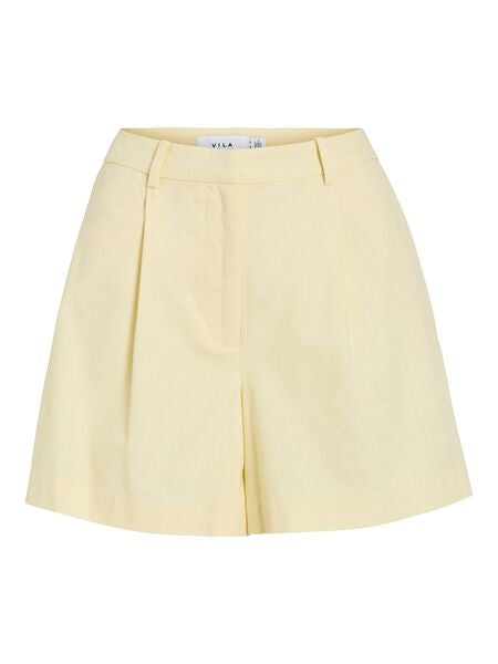 Vialara High Waist Shorts in Pastel Yellow