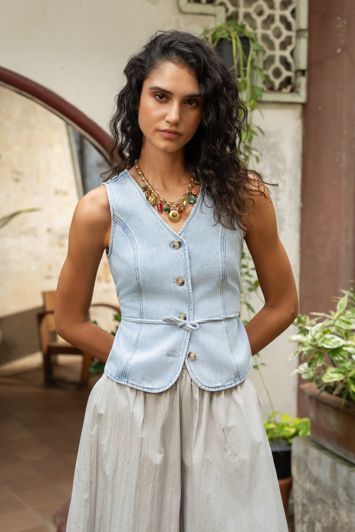 Jenna Denim Waistcoat