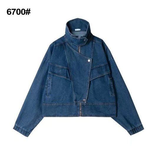 Harley Funnel Neck Denim Jacket