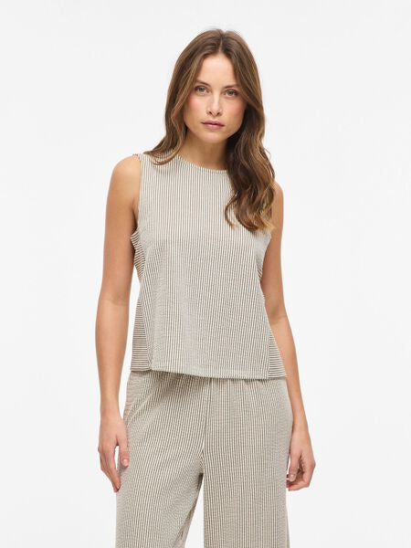 Vistriplo Striped Sleeveless Top