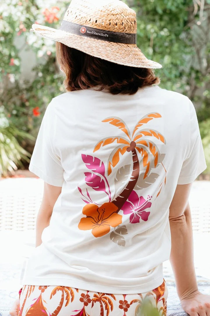 Sugarhill Brighton Luna T-Shirt - Off White, Palm Placement