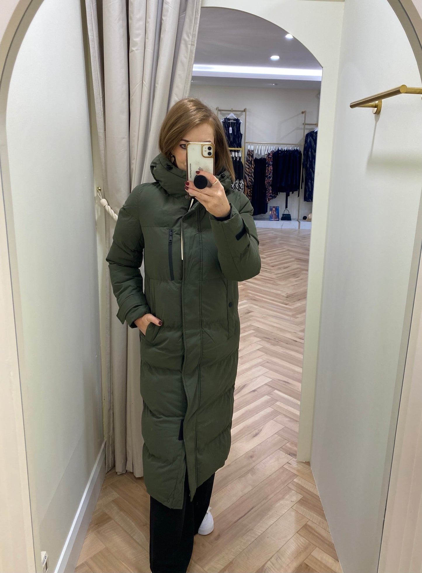 Brady Khaki Puffer Coat