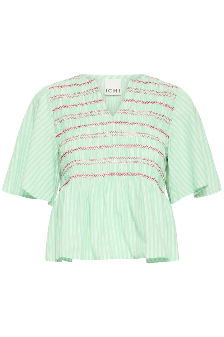 Ihlocy Top in Green/Birch Stripe