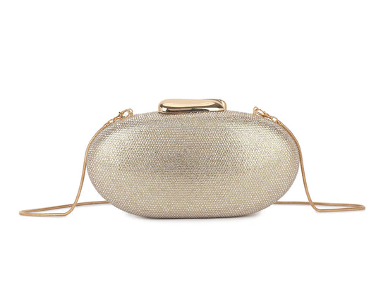 Millie Gold Glitter Clutch