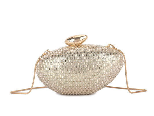 Gold Sparkle Clutch Handbag