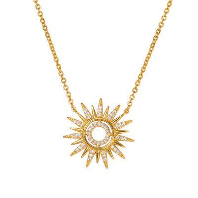 The Pink Box Gold Sunburst Necklace