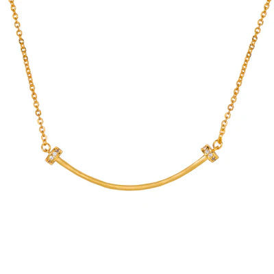 The Pink Box Gold Bar Necklace