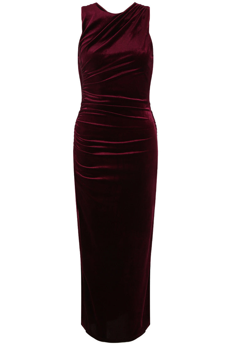 Burgundy Velvet Dress