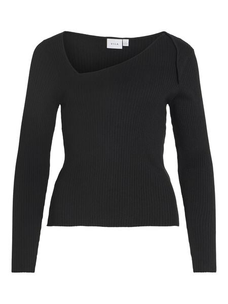 Vinelly Knit Top in Black