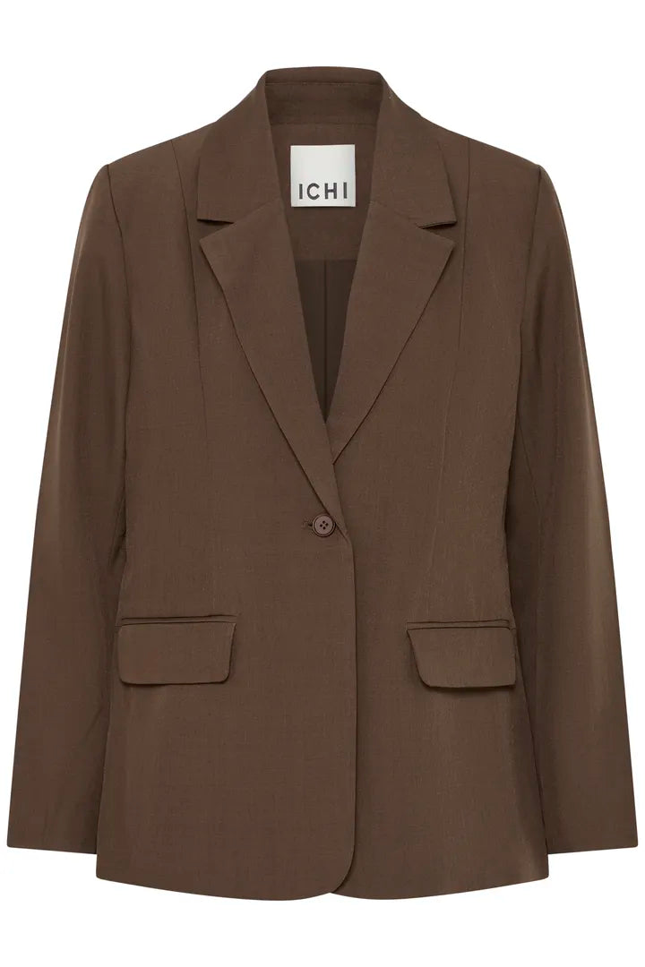 Ihfava Long Blazer in Brown