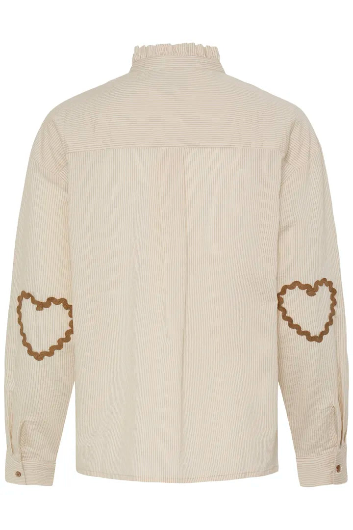 Ihluanna Shirt in Birch/Toasted Coconut Stripe