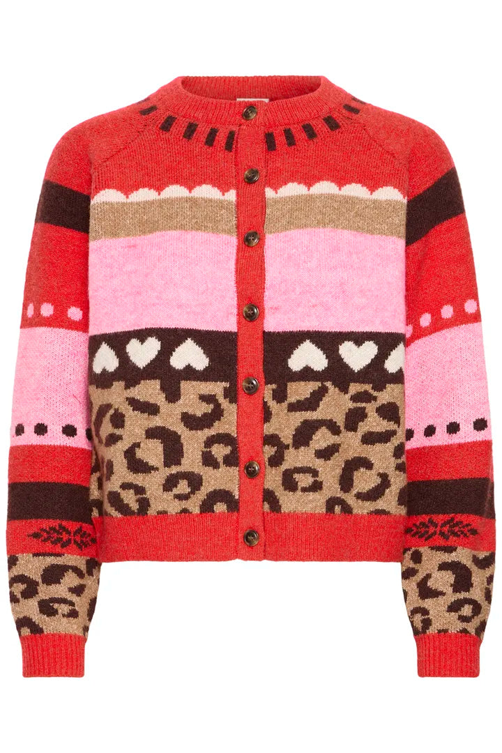 Ihlivoni Cardigan in Poinsetta