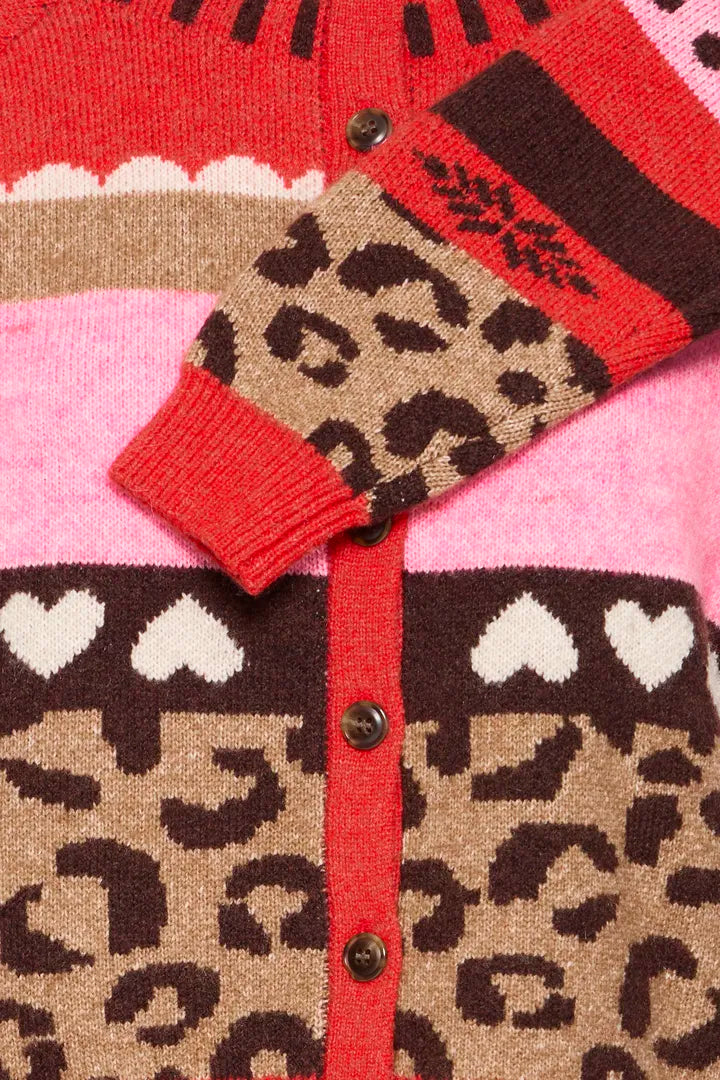 Ihlivoni Cardigan in Poinsetta