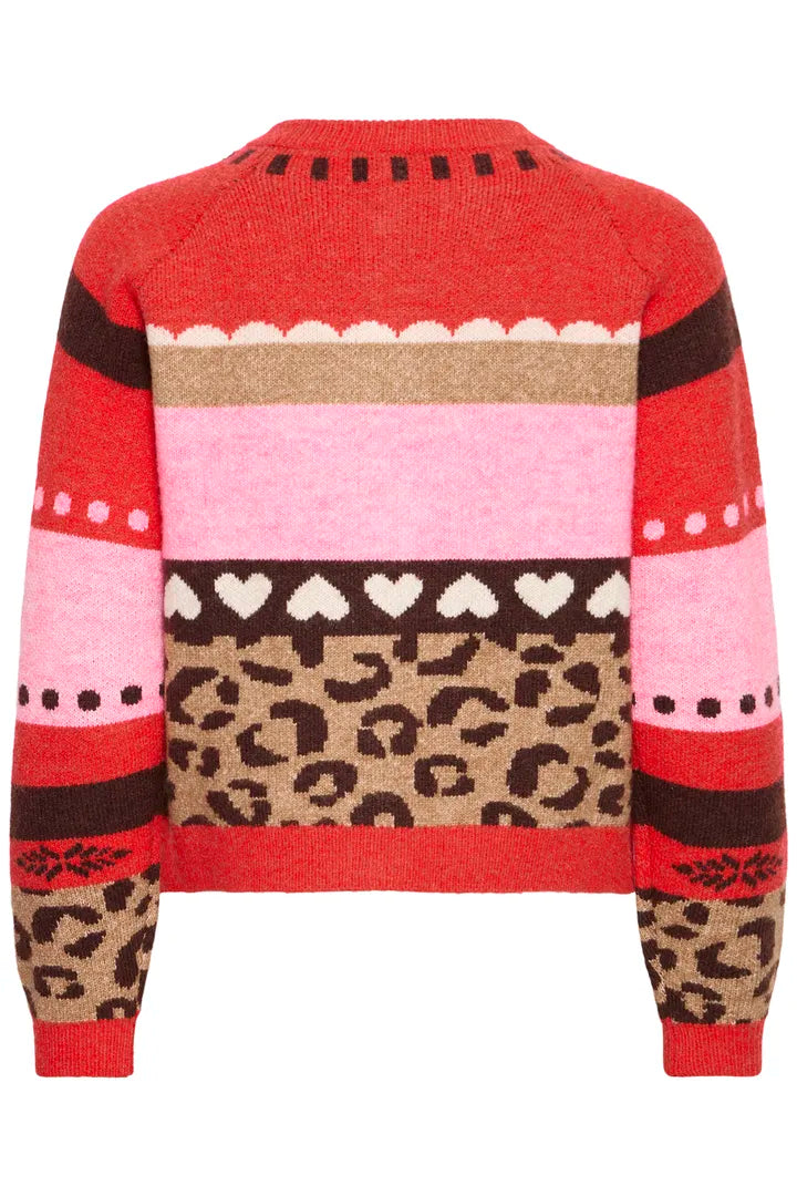 Ihlivoni Cardigan in Poinsetta