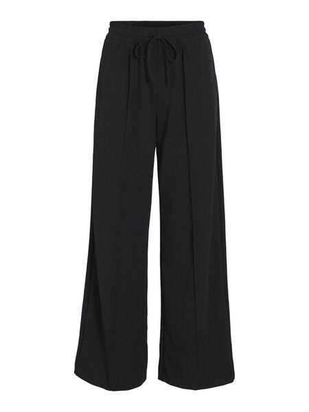 Viclua Highwaisted Wide Leg Trousers in Black