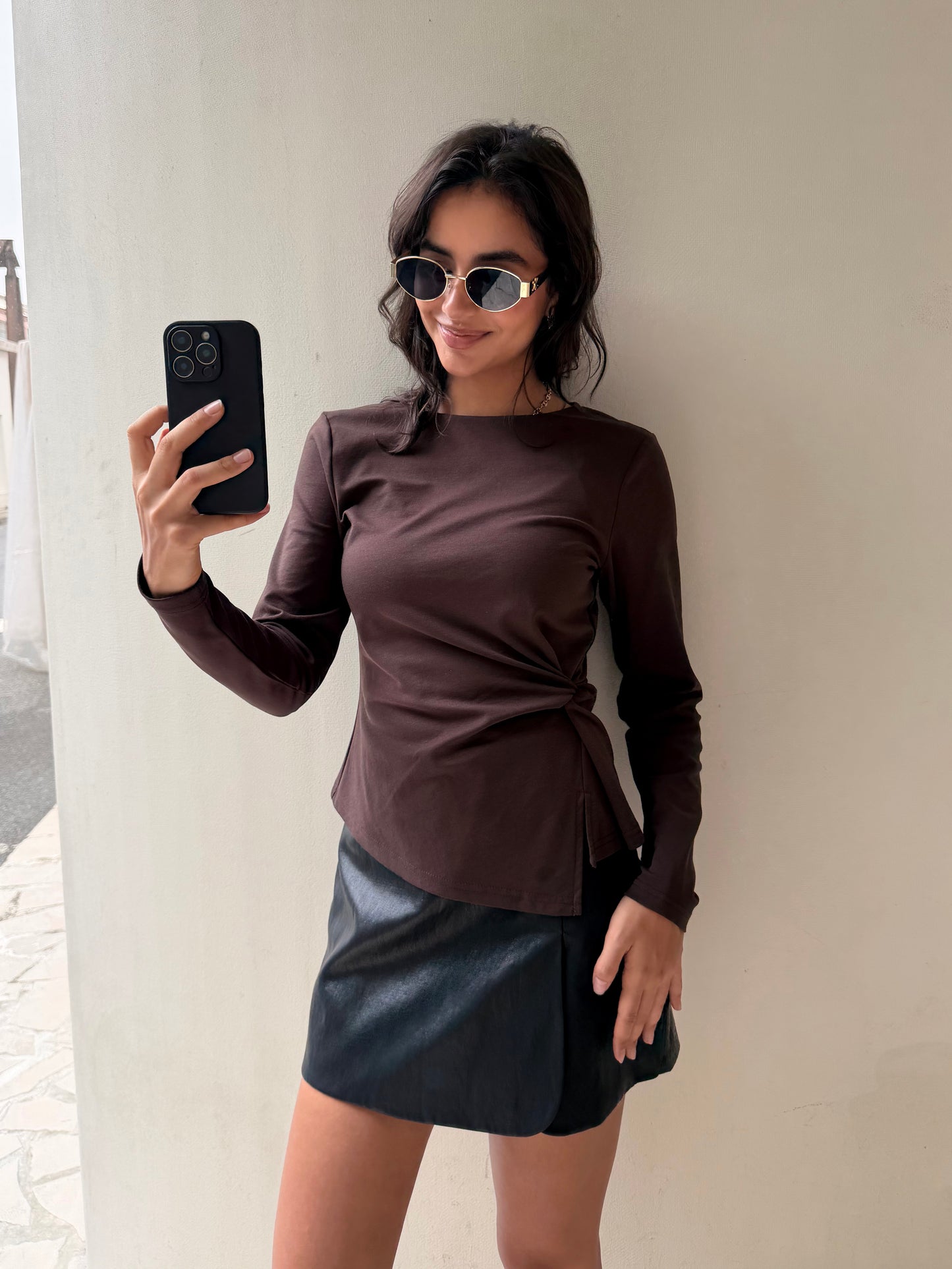 Cary Top in Brown