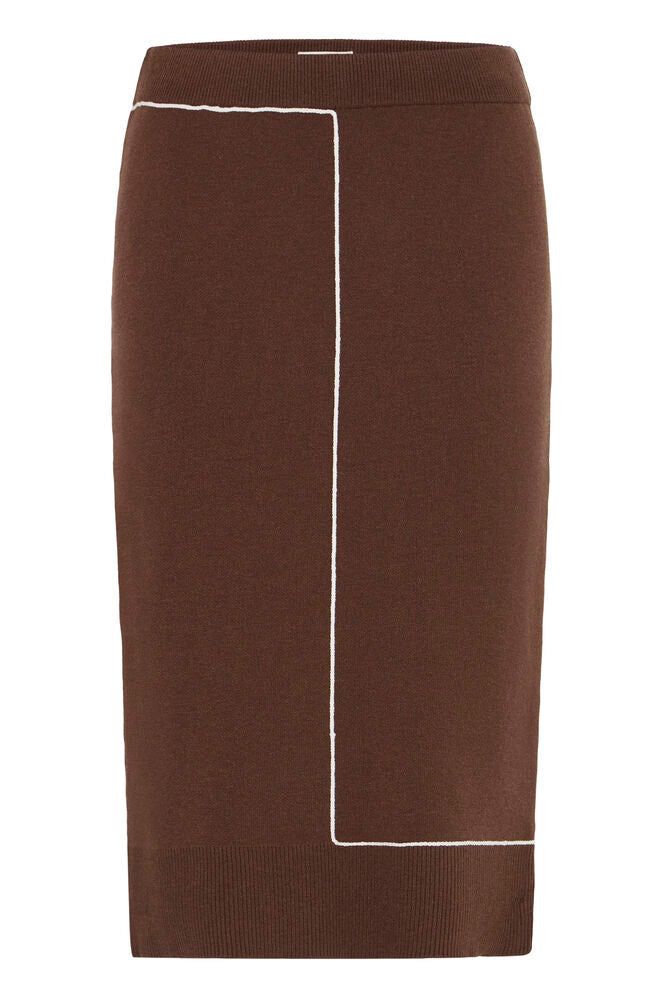Ihballia Knit Skirt in Chicory Coffee