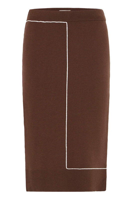 Ihballia Knit Skirt in Chicory Coffee