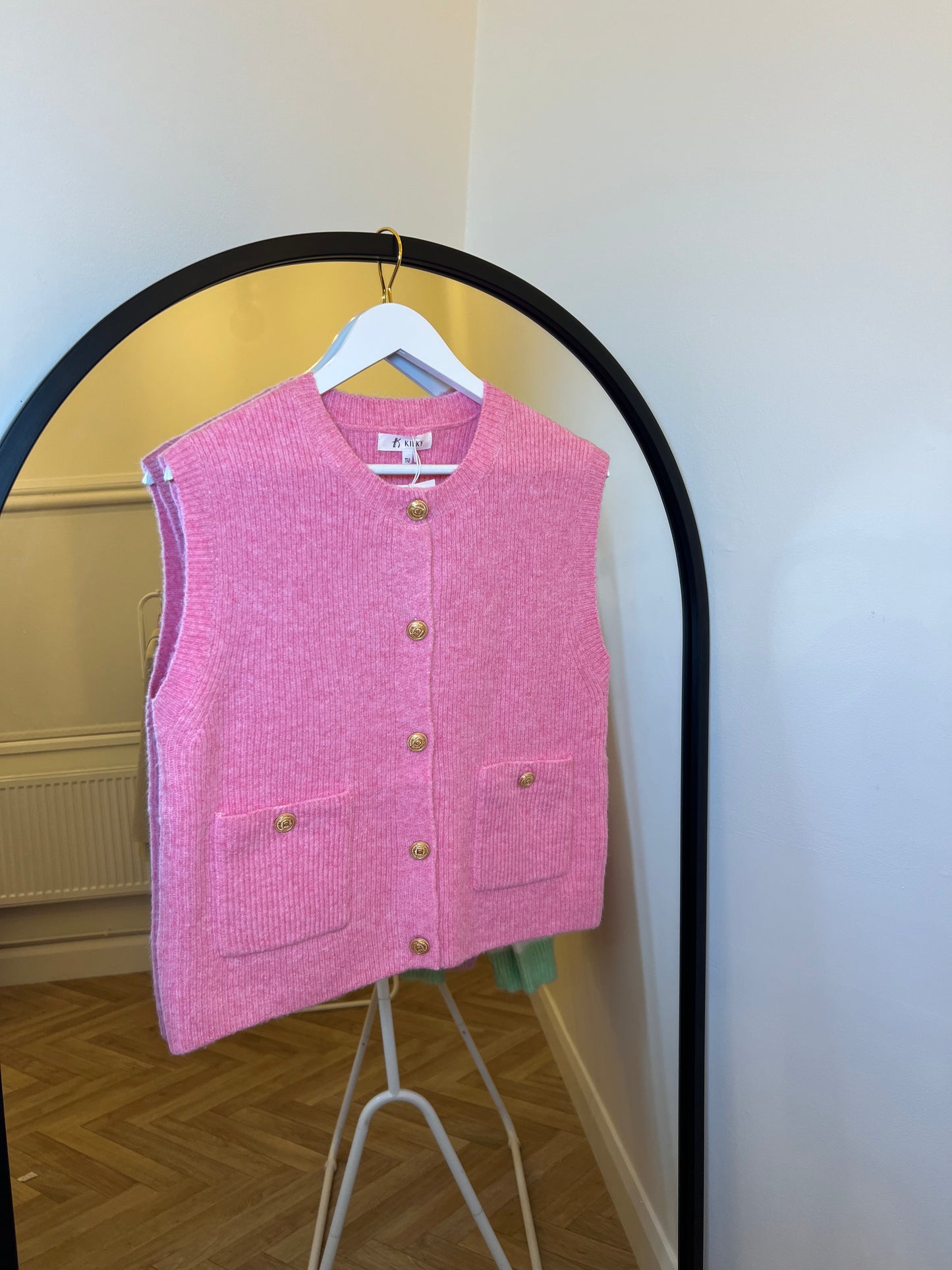 Sofia Knit Waistcoat in Pink