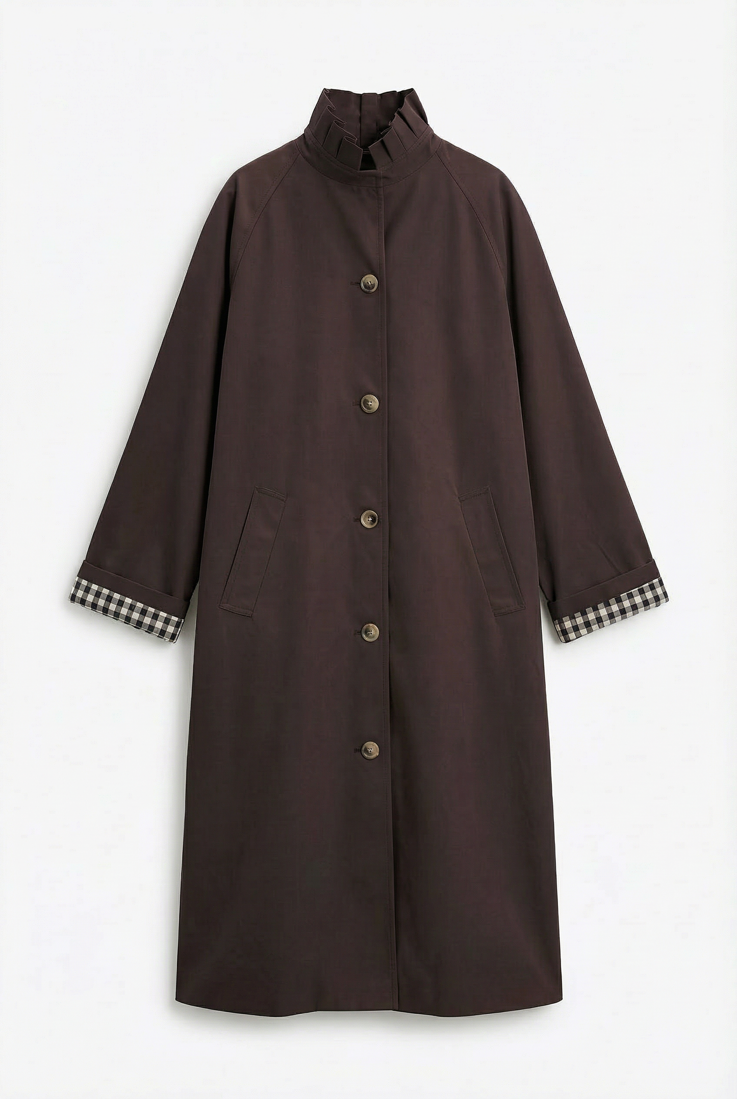 Elodie Longline Coat in Brown