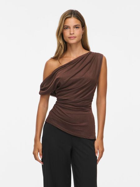 Visaya Off-Shoulder Top in Coffee Bean