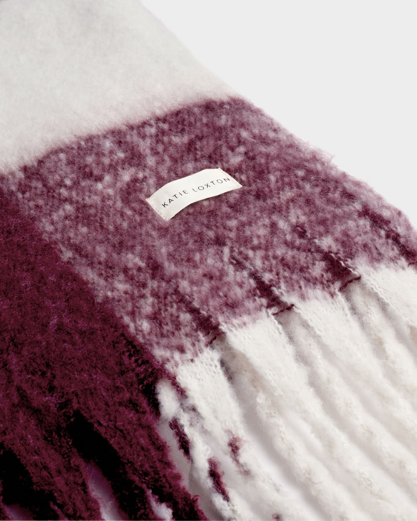 Tassel Scarf in Cherry