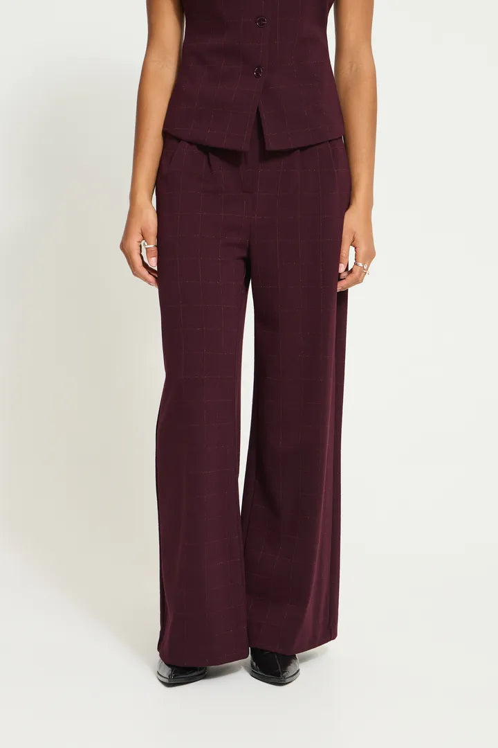 Ihkate Sparkelly Trousers in Fudge/Red
