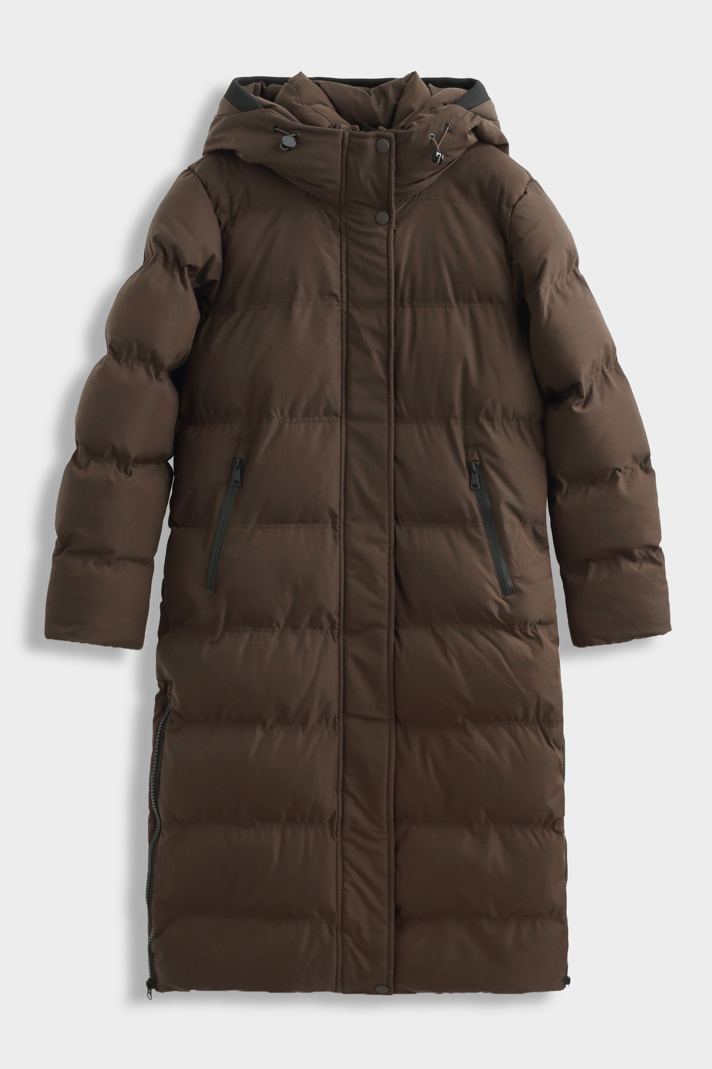 The Brady Puffer Coat in Brown