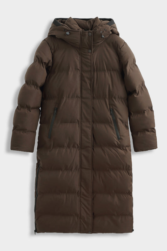 The Brady Puffer Coat in Brown