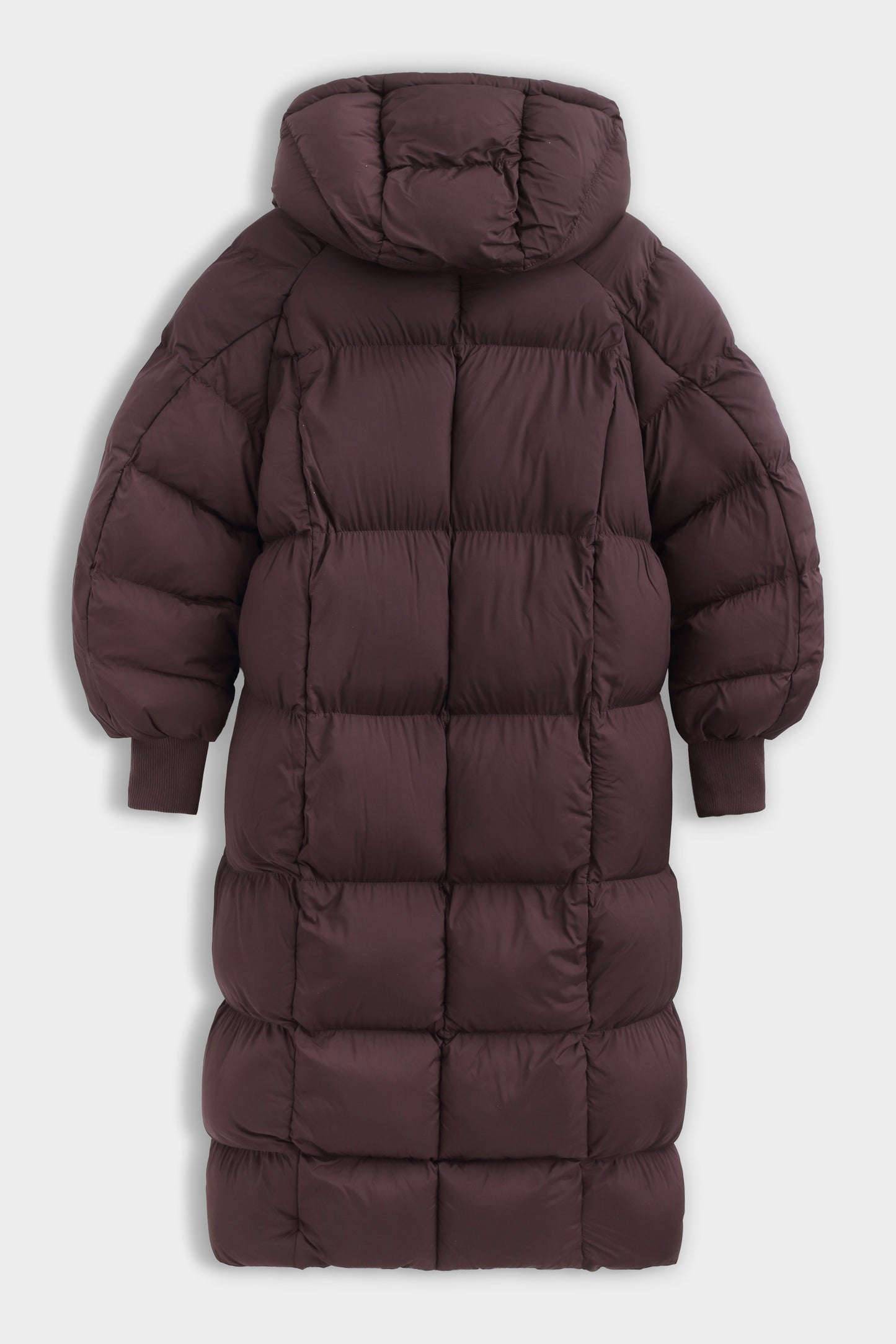 The Arabella Puffer Coat in Aubergine