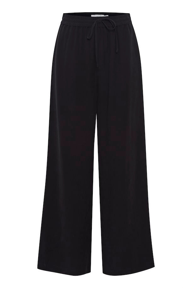 Ichi Ihrivaly Black Casual Trousers