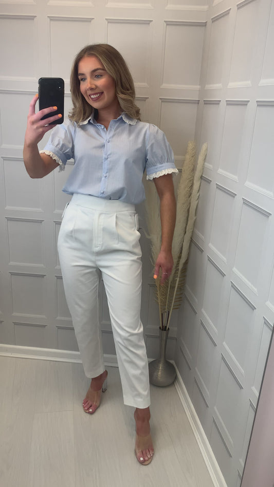 Setre High White Trousers